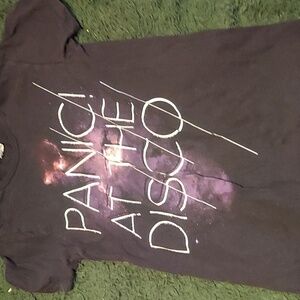 When is warp tour? Y2k vintage band merch. Panic at the disco graphic tee.